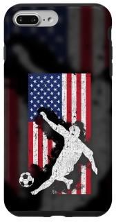 iPhone 7 Plus/8 Plus USA American Flag Soccer Player Team Case