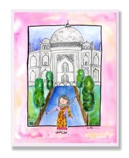 The Kids Room by Stupell Girl in India Rectangle Wall Plaque by The Kids Room by