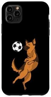 iPhone 11 Pro Max Soccer Sheepdog - German Shepherd Dog Soccer Case