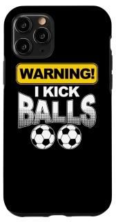 iPhone 11 Pro Soccer Player Forward Kicker Warning Fan Balls Football Gift Case