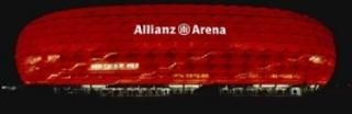 Posterazzi Soccer Stadium Lit Up At Night Allianz Arena Munich Germany Poster Pr
