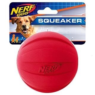 Nerf Dog Squeak Rubbber Ball Dog Toy Medium/Large Red by Nerf Dog