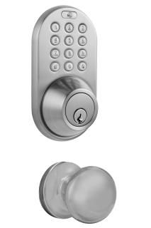 MiLocks DFK-02SN Electronic Touchpad Entry Keyless Deadbolt and Passage Knob Com