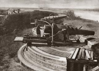 World War I Artillery Ngerman And Austrian Fortified Position With Heavy Artille