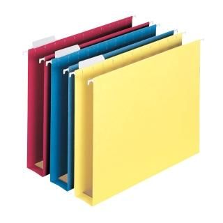 Smead Hanging Box Bottom File Folder with Tab 2 Expansion Letter Size Assorted C