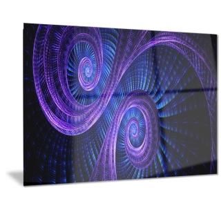 28x12 - Design Art Royal Purple & Amp Blue Dream Metal Wall Art-MT3041-28 x 12 2