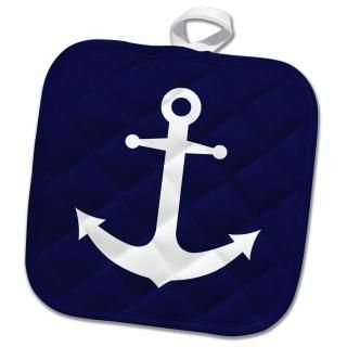 3dJanna Salak Designsҳ??Girly Nautical Print Aqua??Ĥ 8 x 8 phl_165813_1