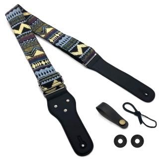 Poromoro Adjustable Guitar Strap with 2 Strap Locks and Leather Strap Button A