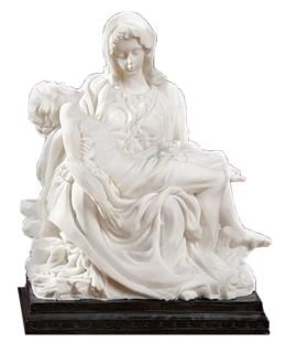Mother Madonna with Jesus Christ Michelangelo's Pieta 8 Inch White Resin Statue 