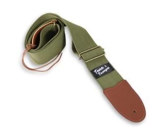 Vintage Vegan Guitar Strap Military Green