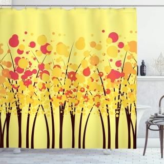 180cm W By 190cm L Multi 26 - Ambesonne Yellow Decor Collection Colourful Autumn
