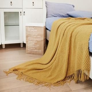 Lalifit Knit Throw Blanket 100% Acrylic Lightweight Decorative Blankets with Tas