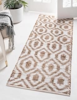 Unique Loom Chindi Jute Collection Geometric Modern Bohemian Casual Area Rug 2' 