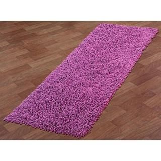 Orchid 2x5' Shagadelic Chenille Twist Rug Runner- Shag