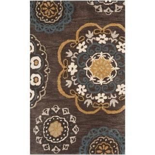 SAFAVIEH Wyndham Collection 2'6 x 4' Eggplant / Multi WYD611A Handmade Modern Pr