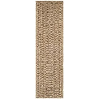 SAFAVIEH Natural Fiber Collection 2'3 x 10' Brown NF183A Handmade Boho Farmhouse