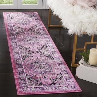 SAFAVIEH Skyler Collection 2' x 8' Pink / Ivory SKY126N Boho Chic Distressed Med
