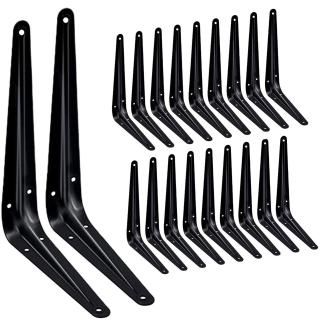 20 Pack Shelf Brackets 8 Inch Heavy Duty Heavy Duty Black Metal Floating Shelf B