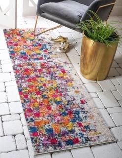 Unique Loom Estrella Collection Colorful Abstract Multi Runner Rug 2' 2 x 6' 7