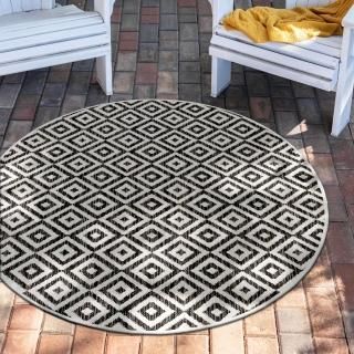 Unique Loom Jill Zarin Outdoor Collection Geometric Trellis Area Rug 6' 7 x 6' 7