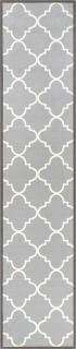 Well Woven Kings Court Brooklyn Trellis Modern Grey Geometric Lattice 2'7 x 12' 