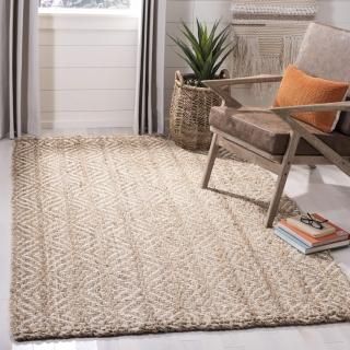 SAFAVIEH Natural Fiber Collection 6' x 9' Ivory NF185A Handmade Boho Farmhouse W