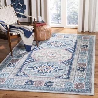 SAFAVIEH Kazak Collection 9' x 12' Grey/Blue KZK120G Traditional Non-Shedding Li