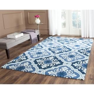 SAFAVIEH Four Seasons Collection 8' x 10' Navy / Blue FRS231B Hand-Hooked Floral