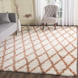 SAFAVIEH Kenya Collection 8' x 10' Ivory / Terracotta KNY712B Hand-Knotted Moroc