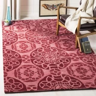 SAFAVIEH Wyndham Collection 4' x 6' Red WYD376C Handmade Modern Premium Wool Are