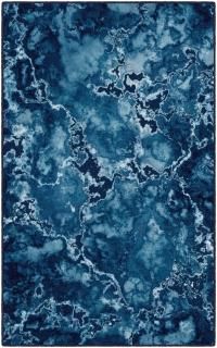 Brumlow Mills Blue Mercury Abstract Home Indoor Area Rug with Contemporary Color