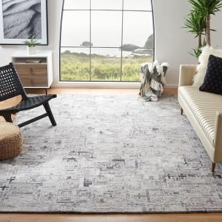 SAFAVIEH Abstract Collection 8' x 10' Ivory / Black ABT142Z Handmade Area Rug