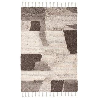 SAFAVIEH Kenya Collection 6' x 9' Ivory / Natural KNY232A Hand-Knotted Tribal Ta