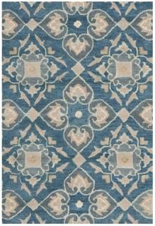 SAFAVIEH Wyndham Collection 2'6 x 4' Blue/Grey WYD614A Handmade Modern Premium W