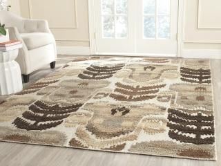 SAFAVIEH Kenya Collection 6' x 9' Natural KNY815A Hand-Knotted Premium Wool Area