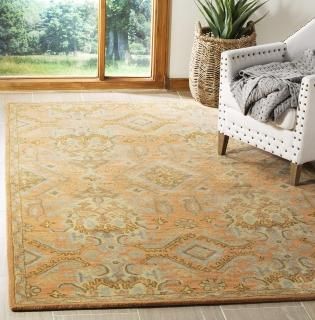 Safavieh Wyndham Collection WYD203A Handmade Terracotta Wool Area Rug 3 feet by 