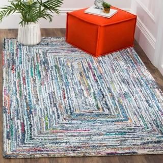 Safavieh Nantucket Collection NAN215A Handmade Multicolored Cotton Area Rug 6' x