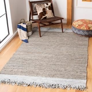 SAFAVIEH Vintage Leather Collection 5' x 8' Light Grey/Taupe VTL310D Handmade Bo