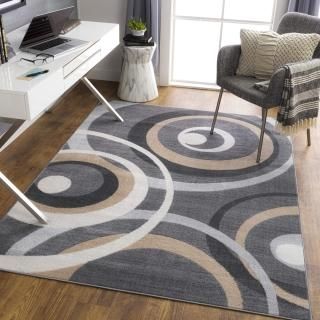 Artistic Weavers Midcentury Modern Thalia Area Rug 6'7 x 9' Gray
