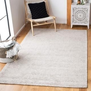 SAFAVIEH Himalaya Collection 6' x 6' Square Grey HIM153F Handmade Premium Wool &