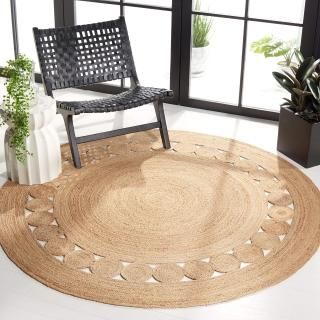 Safavieh Natural Fiber Collection NFB306A Jute Area Rug 7' Round Natural