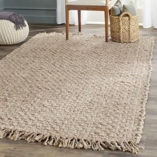 SAFAVIEH Natural Fiber Collection 6' x 9' Natural NF856A Handmade Woven Fringe J