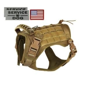 Tactical Service Dog Vest Harness Outdoor Training Handle Water-Resistant Comfor