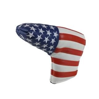 Foretra USA American Flag Design Golf Putter Headcover PU Leather Magnetic Closu