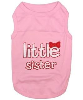 Parisian Pet Dog Cat Clothes Tee Shirts Little Sister T-Shirt S