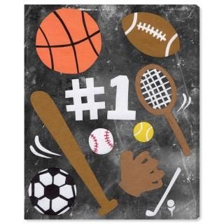 The Oliver Gal Artist Co. Boys Wall Art Canvas Prints for Kids Room 'Sports Fan'