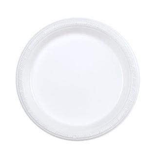 Party Dimensions 100 Count Plastic Plate 7-Inch White Club Pack by Party Dimensi