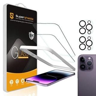 2 Pack Supershieldz Designed for iPhone 14 Pro Max 6.7 inch+ Camera Lens Tempere