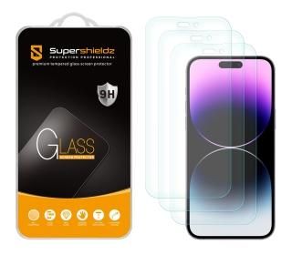 3 Pack Supershieldz Designed for iPhone 14 Pro Max 6.7 inch Tempered Glass Scree