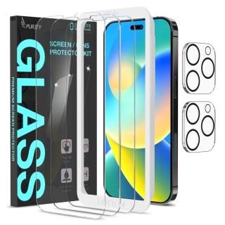 Purity 3+2 Pack Designed for iPhone 14 Pro Max 2022 3 Pack Screen Protector and 